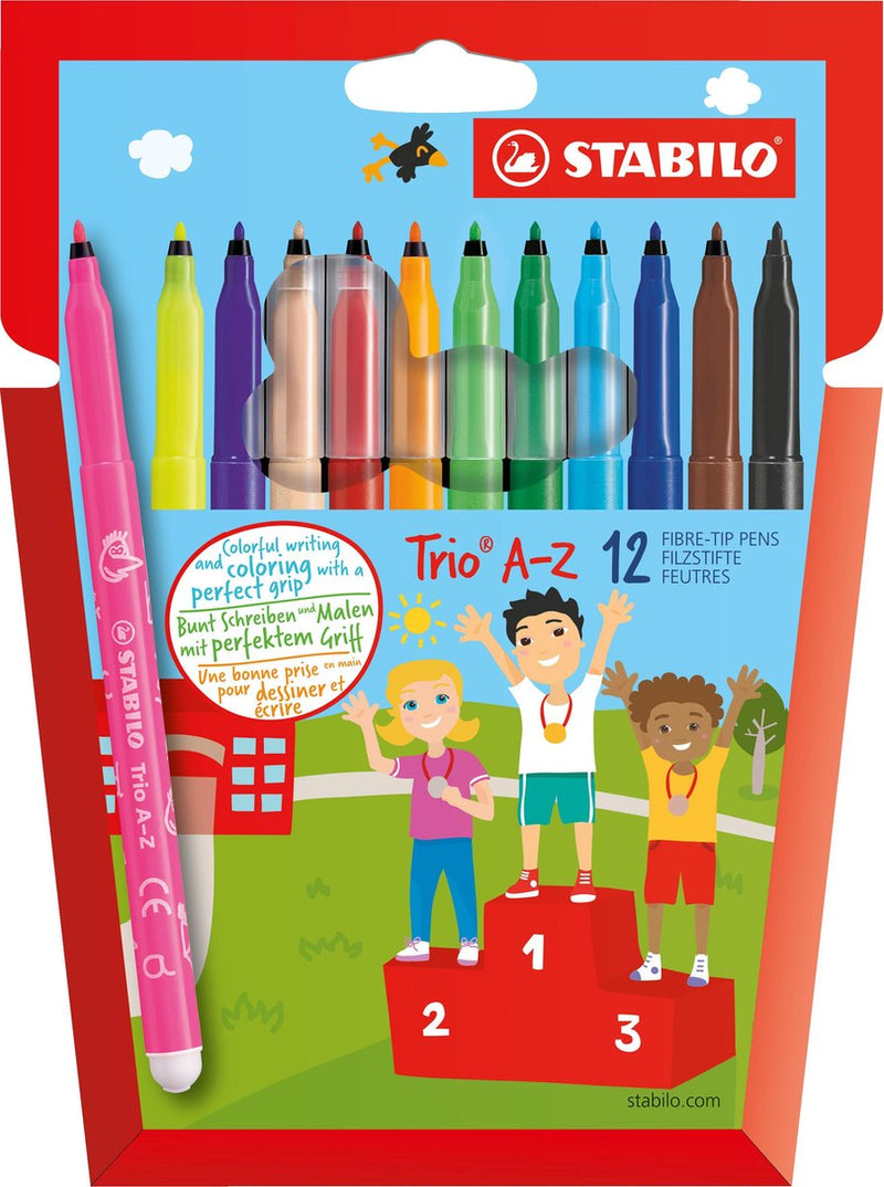 Load image into Gallery viewer, Stabilo trio a-z - viltstift - set met 12 stuks
