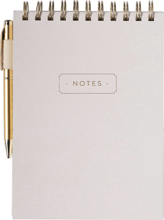 Eccolo notitieblok - spiraal - met pen - ivory - lijn - ca.15x22cm - ec-q611c