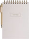 Eccolo notitieblok - spiraal - met pen - ivory - lijn - ca.15x22cm - ec-q611c