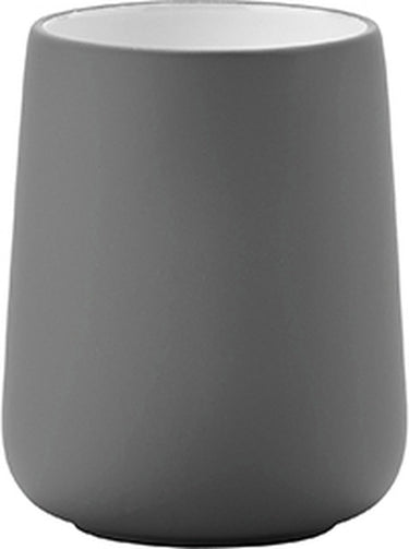 Zone denmark nova tandenborstelbeker - beker voor tandenborstels - tandenborstelhouder - toilet badkamer accessoires - 10 x 8 cm - grijs