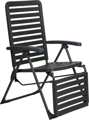 Lifetime garden verstelbare tuinstoel - zit en ligstoel tuin - campingstoel opvouwbaar - 104 x 62 x 151cm - zwart