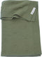 Meyco baby mini knots wiegdeken - forest green - 75x100cm - 1.0 tog