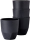 Mepal beker silueta - 4x 200 ml - koffiebeker - nordic black