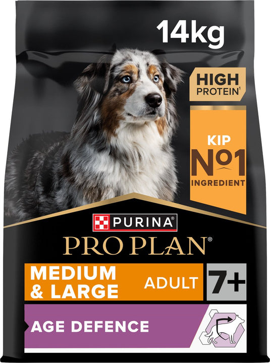 Pro plan purina age defence senior (7+) - hondenvoer - kip - 14 kg