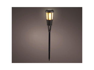 Lumineo led solar fakkel ã˜10-h61cm met schakellar en 6 uurs timer