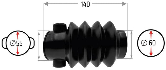 Nb parts vouwbalg bellows 55 60 mm nb-parts