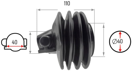 Nb parts vouwbalg bellows 40 70 mm nb-parts