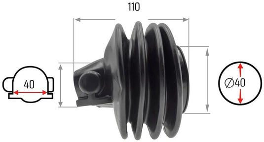 Nb parts vouwbalg bellows 40 70 mm nb-parts