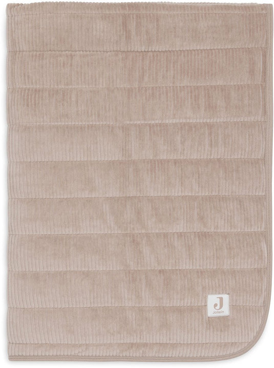 Jollein baby deken wieg - 75x100cm - velvet rib - milky coffee