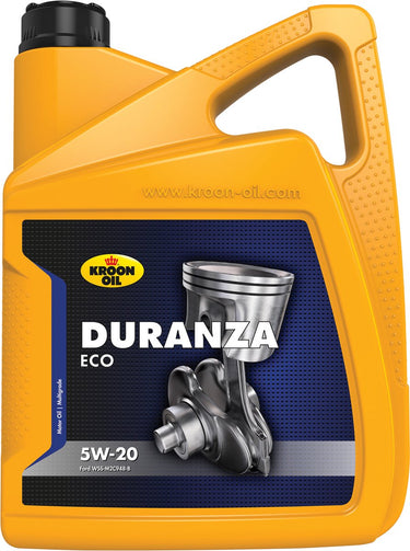 Kroon-oil duranza eco - synthetische motorolie - 5w-20 - 5 liter - transparant
