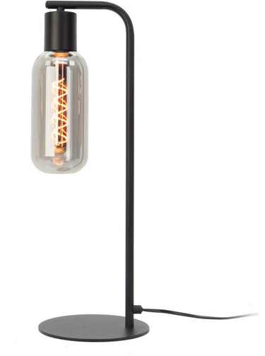 Eglo majone tafellamp - e27 - 50,5 cm - zwart grijs - smoke glas - rookglas