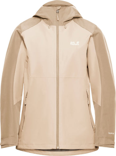 Jack wolfskin wildbound 2l jkt w dames outdoorjas-oyster
