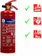 Smartwares 10.014.68 - brandblusser poeder 2kg - incl ophangbeugel - brandklasse abc - bsi gecertificeerd