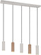 Trio soka - hanglamp - mokka - excl. 5x gu10 5 w - plafondbevestiging - in hoogte verstelbaar