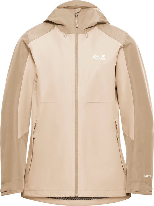 Jack wolfskin wildbound 2l jkt w dames outdoorjas-oyster
