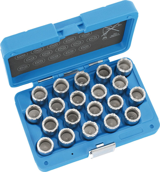 Condor wielslot-dopsleutelset rim locks disassembly 20-tlg volvo a