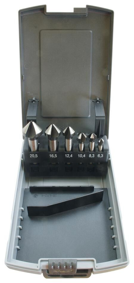 Pro kegelverzinkboor set set of countersinks din 3 6-tlg