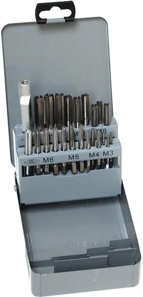 Pro handgewindebohrersatz 2352022 thread cutting set 22 pcs in metal case