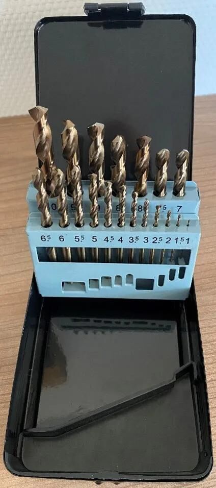 Pro spiralbohrersatz drill bit set hsco-cobalt fiset 1.0-10.0