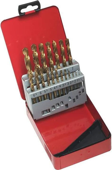 Pro spiralbohrersatz drill bit set hss-titaniu fiset 1.0-10.0