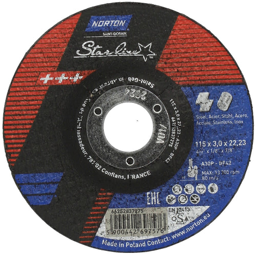 Norton doorslijpschijf starline cutting disc 115x3.0