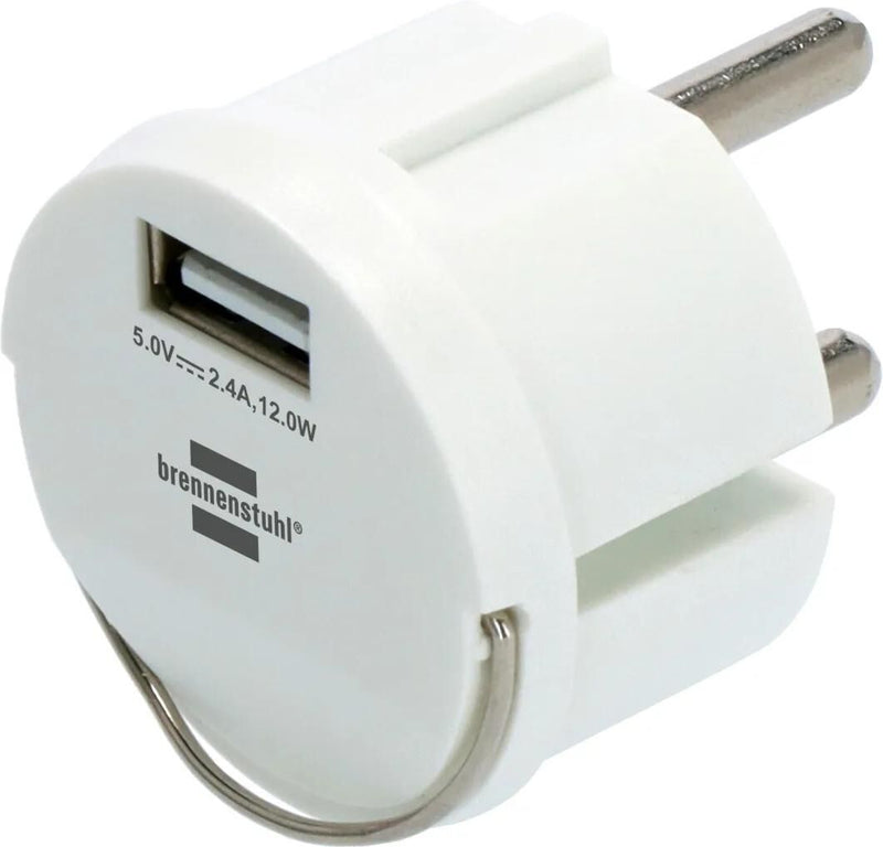 Load image into Gallery viewer, Brennenstuhl adapter usb socket adapter burning chair 2.4a, white
