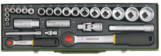 Proxxon dopsleutel set socket wrench set 1 2 +1 4 (27 pcs.)