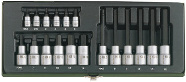 Proxxon dopsleutel set inside hexagon set 18-t.