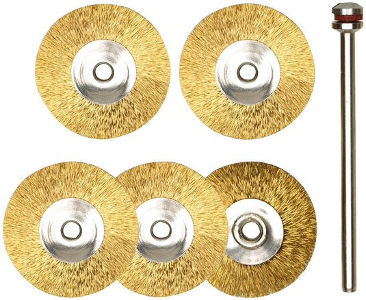 Proxxon set ronde staalborstels brass round brush set d=22mm 5 pcs.