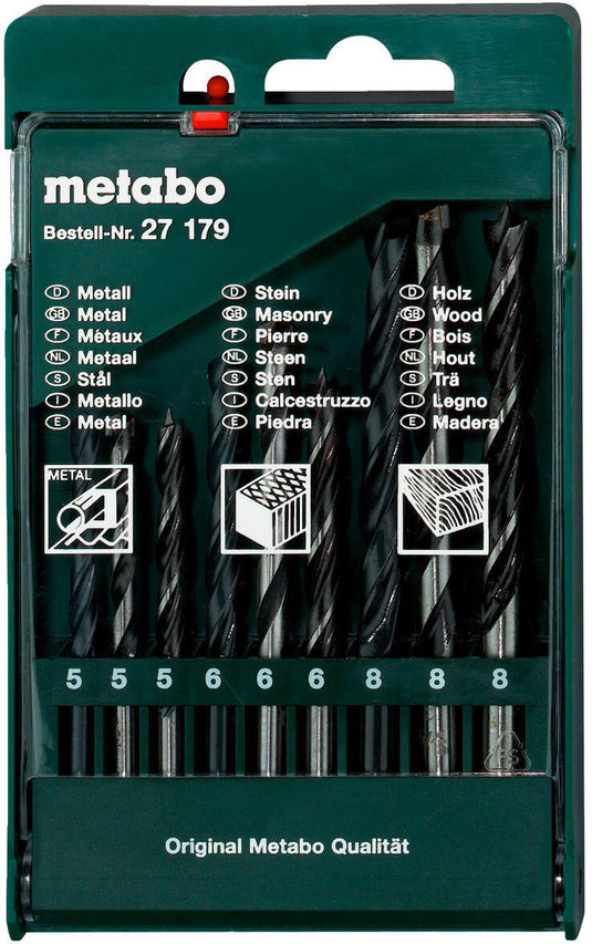 Metabo assortiment boren drill assortment cassette 9-part