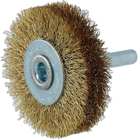 Norton ronde borstel round brush with 6mm shaf 50x15 brass