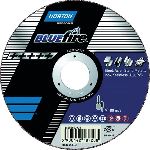 Norton doorslijpschijf blue fire cutting discs 76x1.0x10 m blue fire