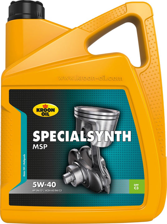 Kroon-oil specialsynth msp - 5w-40 motorolie - acea c3 - 5 liter - synthetisch