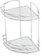 Plieger solid doucherek - hoekplanchet - 2 laags - draadmodel - chroom