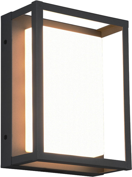 Trio witham - wandlamp - antraciet - incl. 1x smd 10,5 w - dip - schakelaar - niet dimbaar - buitenverlichting - ip54