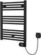 Plieger elba elektrische handdoekradiator – handdoek verwarmer – met klokthermostaat – 70.2 cm x 40 cm – 300 watt – mat zwart