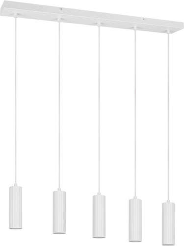Trio soka - hanglamp - wit mat - excl. 5x gu10 5 w - plafondbevestiging - in hoogte verstelbaar