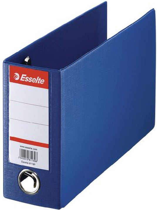 Esselte 2-rings kunststof giro ordner - capaciteit van 600 vel - rugbreedte van 80mm - blauw