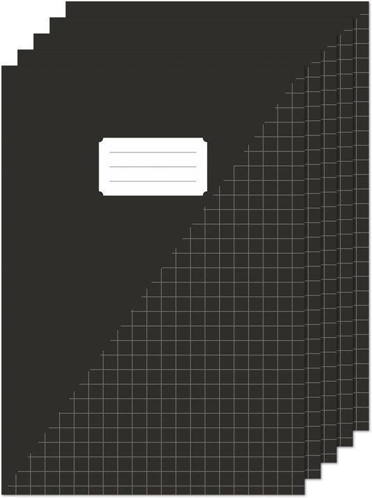 Kangaro schriften a4 - met ruit 10mm - zwart - 5 stuks