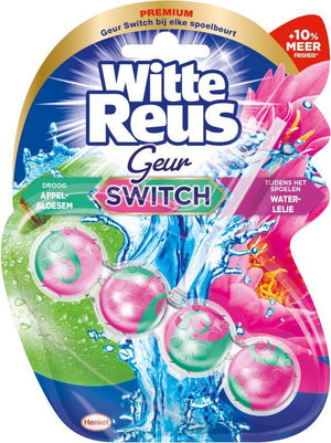 Witte reus toiletblok geurswitch appel waterlelie