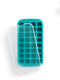 Lékué ijsblokjesvorm met deksel - vierkant - turquoise