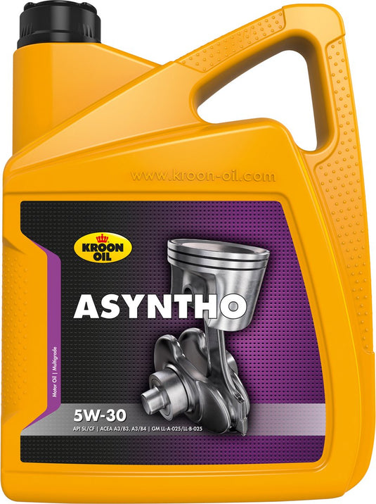 Kroon-oil - asyntho 5w-30 motorolie - geschikt voor benzine en diesel - 5 liter - synthetisch