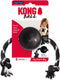 Kong extreme bal - met touw - honden speelgoed - zwart wit - ø 7.5 cm