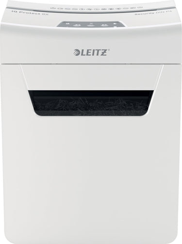 Leitz iq protect premium 8x ultrastille papierversnipperaar - p4 snippers - tot 8 vel - 14l - wit