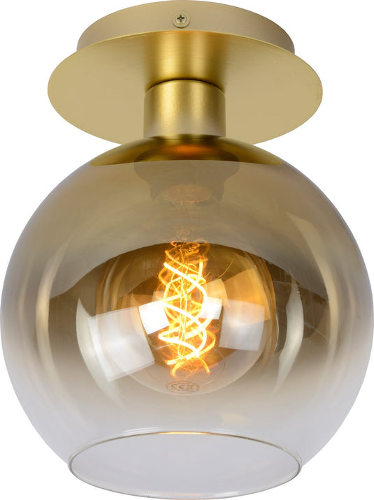 Lucide marius - plafonnière (plafondlamp) - 1xe27 - mat goud messing