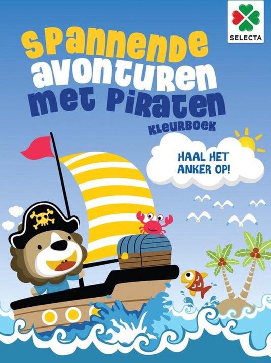 Selecta tactic spannende avonturen met piraten - kleur- en activiteitenboek - piraten, schatten en puzzels - vanaf 4 jaar
