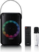 Lenco btc-060bk - draadloze bluetooth speaker 20w - karaokeset met microfoon en led-verlichting - zwart
