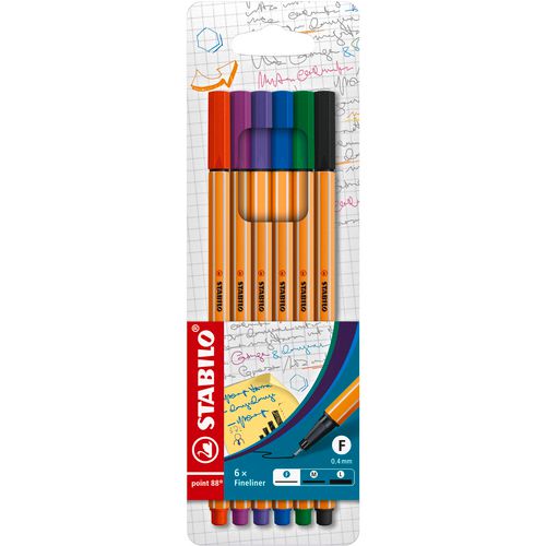 Stabilo fineliner point 88 0,4mm assorti