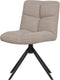 Woood vinny draaibare eetkamerstoel - bouclé - zand - 80x48x45