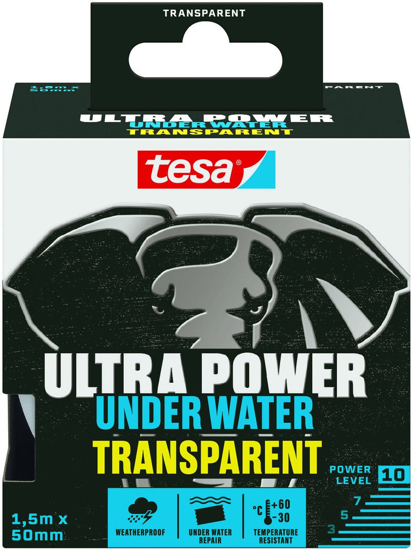 Afbeelding laden in galerijviewer, Tesa reparatietape ultra power onderwater transparant 50mmx1 | 5m
